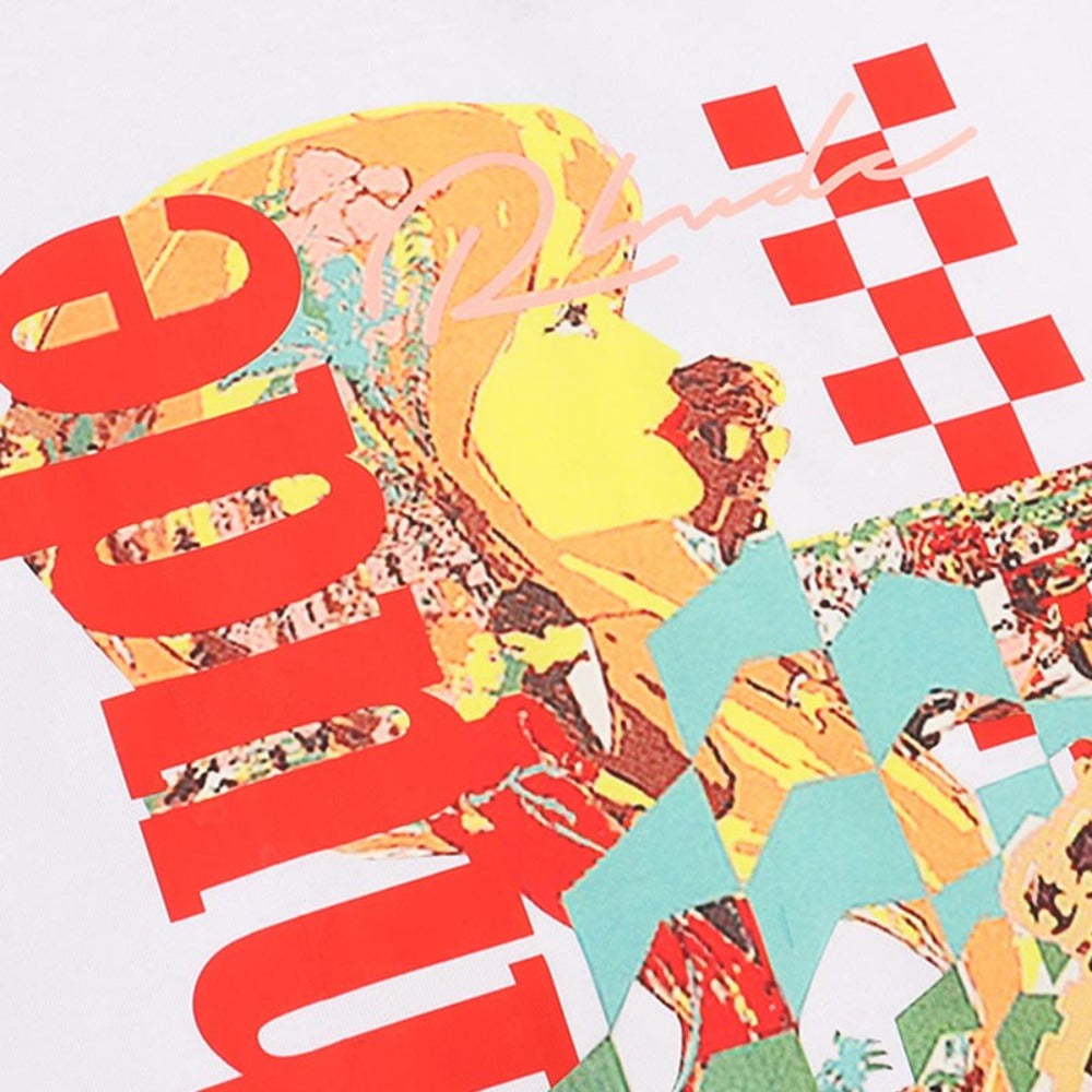 Rhude T-shirts Cotton Short Sleeves Loose Men and Women