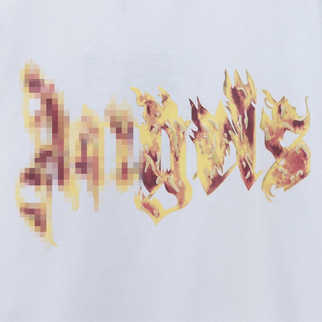 Palm Angels T-shirt Flame Letter Logo Short Sleeve T-shirt