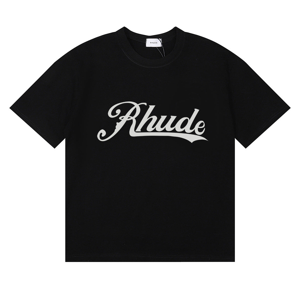 Rhude T-shirt Alphabet Coconut Racing Pattern Short Sleeve T-shirt