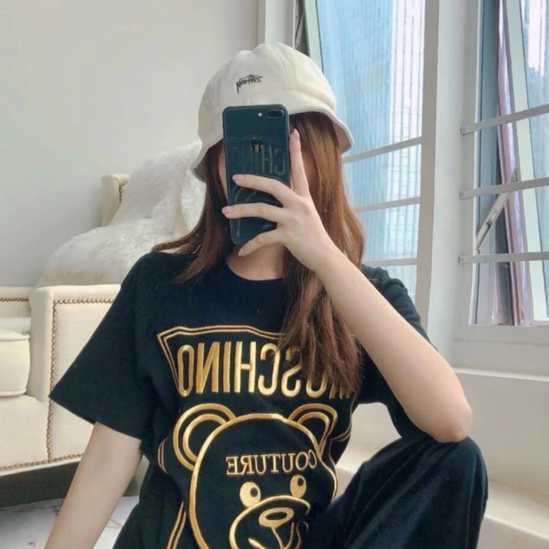 Moschino T-shirt Cartoon Short Sleeve T-shirt Couple