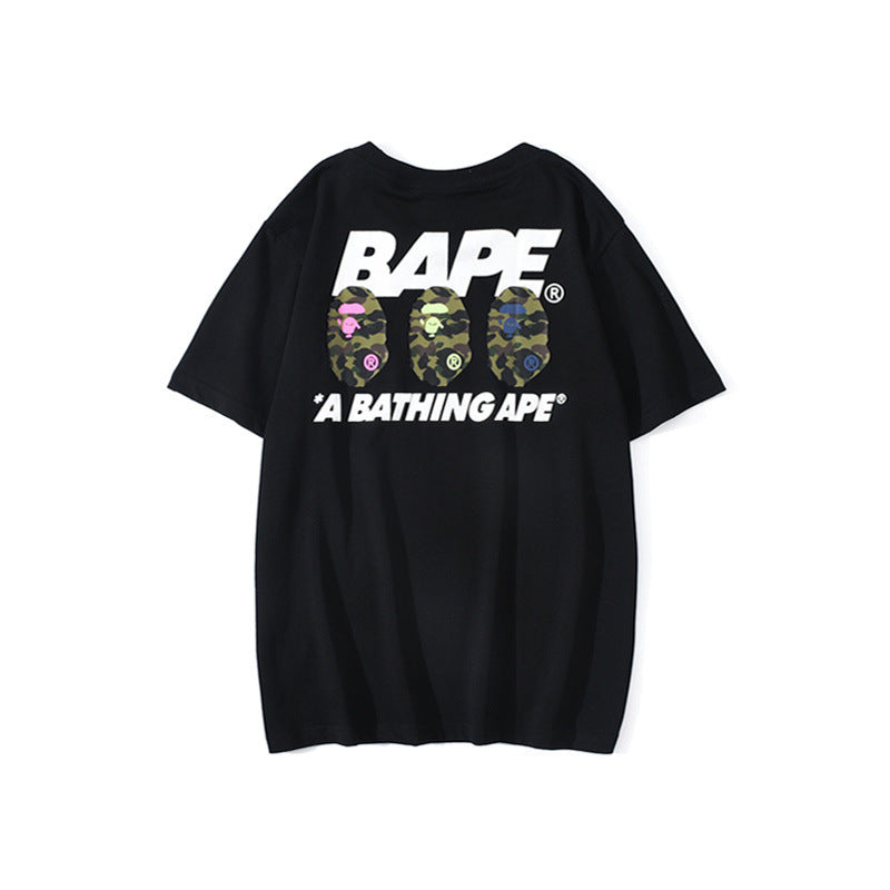 Bathing Ape T-Shirt Summer Summer Camping Short Sleeve T-shirt