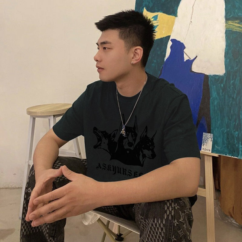 Askyurself T-shirts Loose Men's Short Sleeve Summer