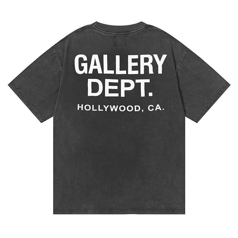 Gallery Dept T-shitrs Vintage Printed Letter Short Sleeve T-shirt