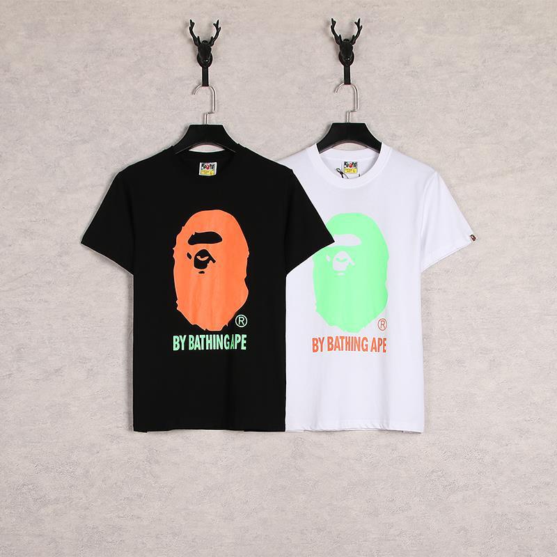 Bathing Ape T-Shirt Cartoon Round Neck Summer Loose Printed Plus Size Short-Sleeved Casual T-shirt