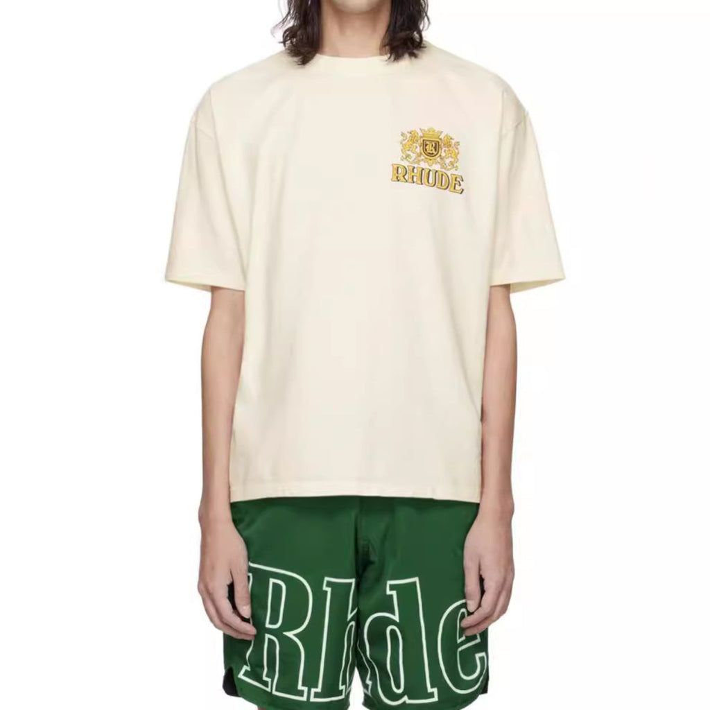 Rhude T-shirt Wheat Ear Badge Short Sleeve T-shirt