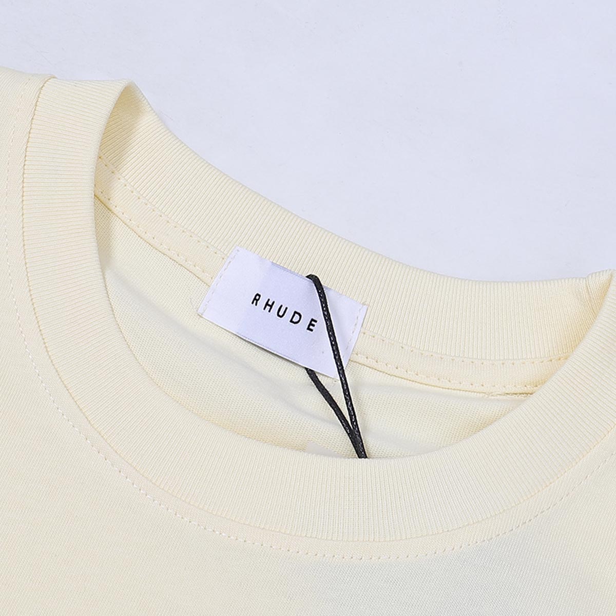 Rhude T-shirts Collegiate Cotton Casual Short Sleeve Men and Women